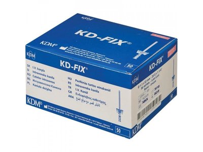 Intravenózní kanyla KD FIX - různé velikosti - Velikost: 1,5x45, 17G - bílá