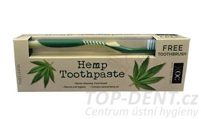XOC Konopná zubní pasta, 100ml + zubní kartáček