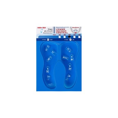 Formówki poliestrowe – dolne siekacze centralne (mandibular) – 10 szt