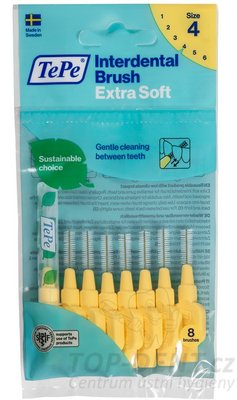 TePe EXTRA SOFT 4 mezizubní kartáčky 0,7 mm, 8 ks