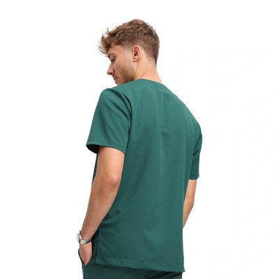 Pánská halena, Elegant Stretch, lahvově zelená - XL