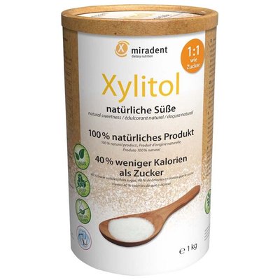 Miradent Xylitol Powder - náhražka cukru, 1kg