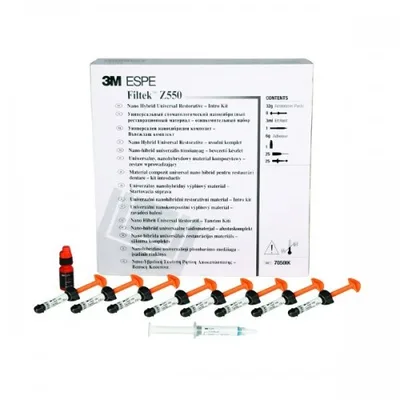 Filtek Z550 Zkušební balení ( A2,A3,A3,5,0A2 + 1x 6g adper Single bond,1x 3 ml tuba Scotchbond leptací gel)