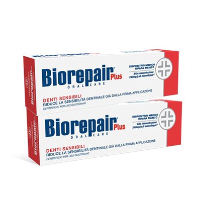 Biorepair Sensitive Teeth Plus zubní pasta 2x75 ml