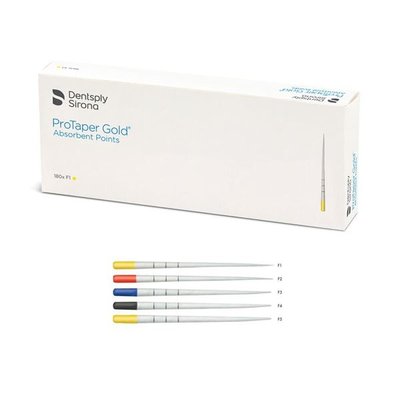 ProTaper Gold čepy papírové F1 žluté 180ks