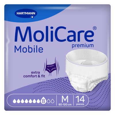 MoliCare Mobile 8 kapek vel. M natahovací kalhotky 14 ks