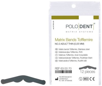Matrix Bands Tofflemire No. 3 Adult Thin 0,05 mm