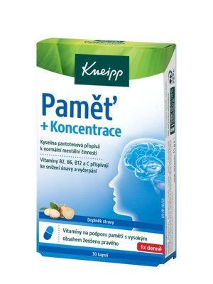 Kneipp doplněk stravy Paměť a koncentrace 30 kapslí