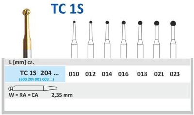 HORICO tvrdokovový vrtáček TiN - gulička ISO12