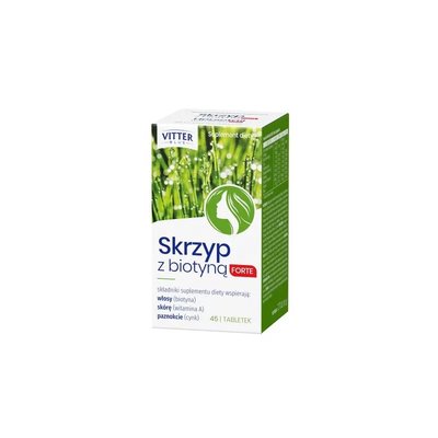 VITTER BLUE Skrzyp z biotyną forte 45 tabletek