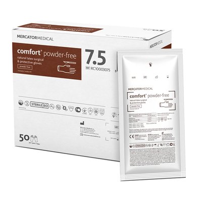 Chirurgické rukavice Comfort, sterilní, nepudrované, pár
