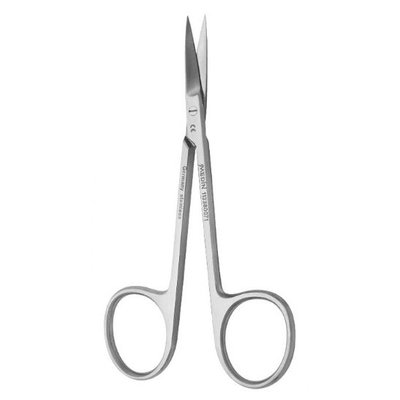Nůžky oční zahnuté hrotnaté; 100 mm