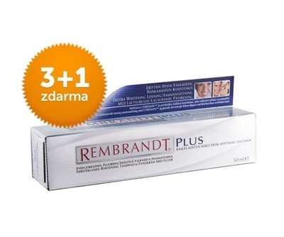 Rembrandt PLUS zubní pasta bělící 50 ml 3+1 ZDARMA