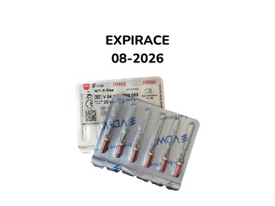 NiTi K-files 055 25mm, 6 ks