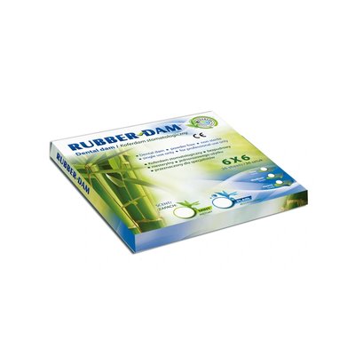 Rubber-Dam, kofferdamové blány, 36 kusů - Střední, mátový, zelený