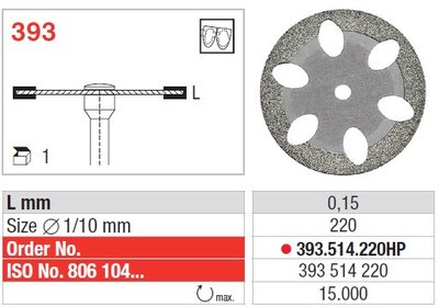 Edenta Lab 393 – SuperFlex diamantový kotúč - 1 ks