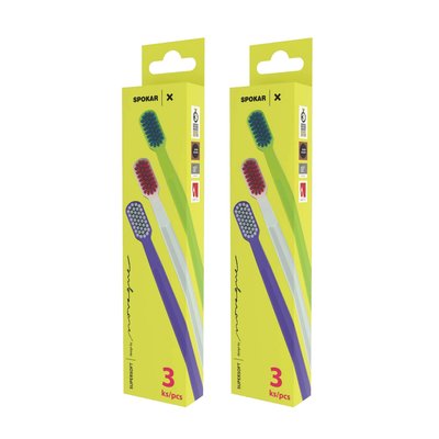 Spokar X 3500 Supersoft zubní kartáček 2×3 ks