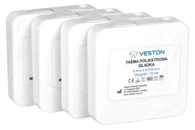 Taśma poliestrowa gładka na rolce 15 m Veston - 0,05/6mm