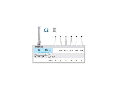 HORICO tvrdokovový vrtáček - obrácený kónus, C2204 (W)
