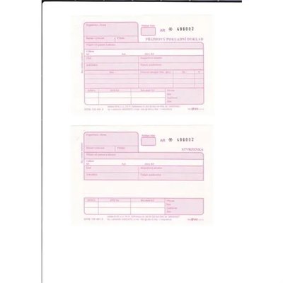 DITIS příjmový pokladní doklad 1+1 číslovaný A6 2x50