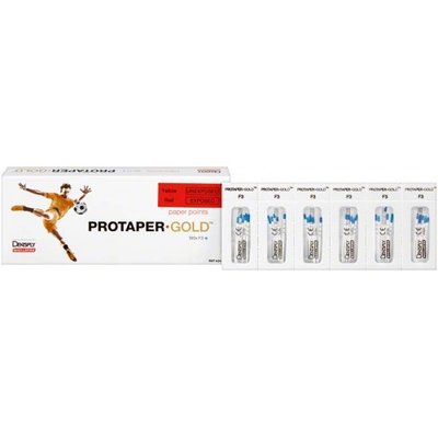 ProTaper Gold Papírové čepy F3 Box 180 ks modré