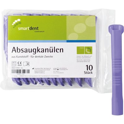 smartdent Odsávací Kanyly Velké Lila 10ks