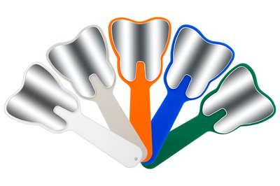 Lusterko dla pacjentów "ZĄBEK" 10 x 23 cm - szary