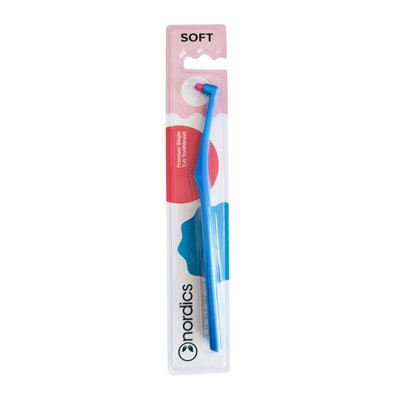 Nordics Premium Single Tuft Soft Blue jednosvazkový kartáček