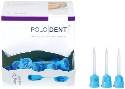POLODENT míchací kanyly modré krátké