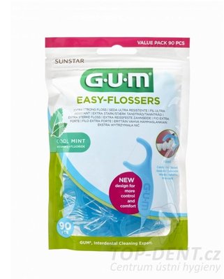 GUM Easy Flosser s mentolovou nití, 90ks