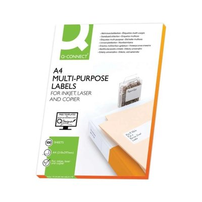 Etikety univerzální, bílé, 210 x 297 mm (bal.100ks)