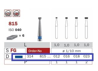 Diaswiss 815 modrá, 6ks/balení - 016 mm