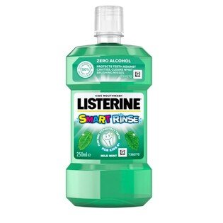 Płukanka LISTERINE 250ml Smart Rinse Łagodnie Miętowa Dla dzieci od 6 roku życia, bez cukru i alkoholu