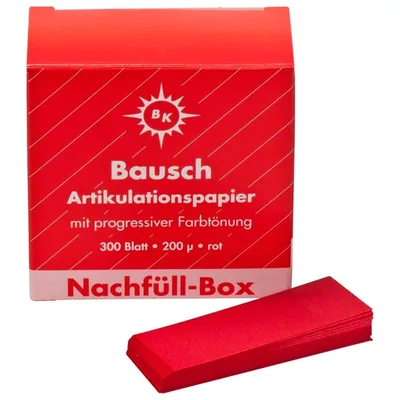 Artikulační papír BK1002 červený 300ks