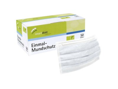 Smartdent jednorázové ústenky pro lékaře na gumičku, 50ks bílé