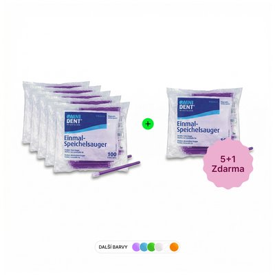 OMNIDENT Savky s Odnímatelnou Čepičkou 12,5cm Fialová 100ks 5+1 Zdarma