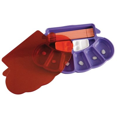 Zirc organizer do rekonstrukcji zębów ,kolor R (fioletowy neon), przykrywa blokująca polimeryzację