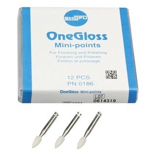 One Gloss PN 186 Gumki Shofu Mini-Point mały płomyk szary 12 szt