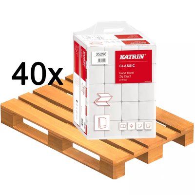 40 x Ręczniki papierowe Katrin Classic składane ZZ 2 (Zig Zag 2) 20 x 200szt HANDY PACK