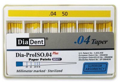Papírové čepy DiaDent 4% 050