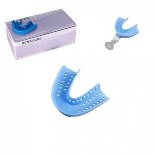 Łyżki wyciskowe ortodontyczne dolne S fig.18 DI.027.180 25szt/opak. jednorazowe plastikowe j.niebieskie