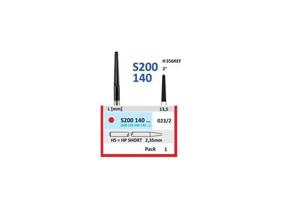 Tvrdokovová fréza - kónus zakulacený, S200140, průměr 2,3mm
