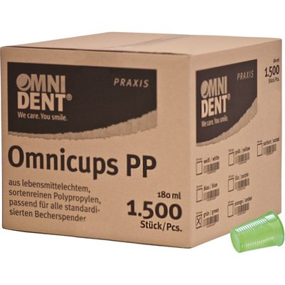 OMNIDENT Omnicups PP Kelímky Zelené 1500ks