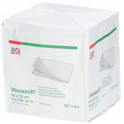 Kompresy włókninowe niejałowe Vliwasoft 10x10cm 100szt Lohmann & Rauscher