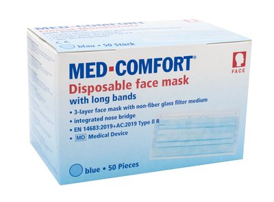 Ampri Med-Comfort ústenka s gumičkou - MODRÁ 50 ks