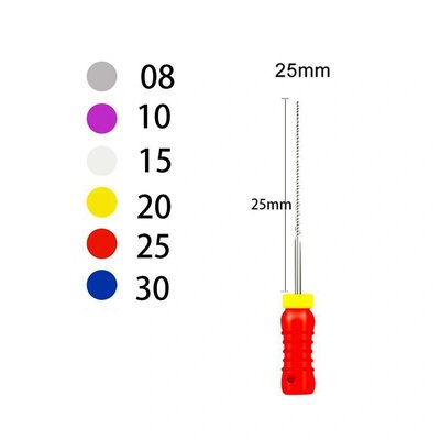 K-File Ready Steel, 1 x 6 ks, sterilní - 30/25 mm