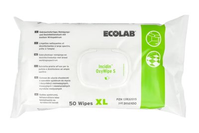 Chusteczki bezalkoholowe Incidin OxyWipe S flow pack 50 szt. XL Ecolab