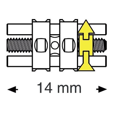 Šroub střední 14 mm 10 ks