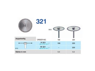 Diamantový disk - oboustranně sypaný, W321, průměr 2,2cm, normal