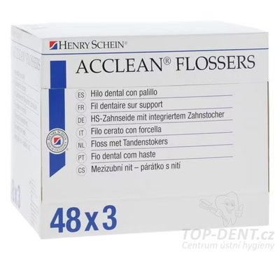 Acclean dentální mečík s nití (neutral), 3x48ks